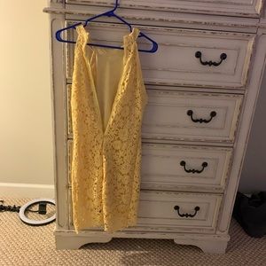 Yellow lace dress